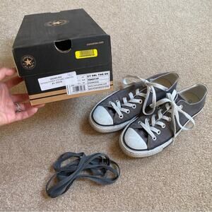 Vintage Converse Charcoal Grey Double-Tongue Chuck Taylor All-Star Sneakers 7